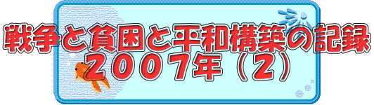 戦争と貧困と平和構築の記録 2007年(2)
